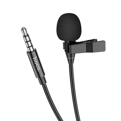Attēls no Hoco L14 Mikrofons mobilajam telefonam ar audio spraudni Jack 3.5mm (2m) Black