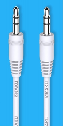 Picture of iKaku KSC-451 Aux Ligzdas 3.5mm spraudnis uz 3.5mm spraudnis Stereo Audio 2m Kabelis Balts