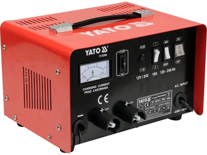 Attēls no YATO CHARGER WITH STARTING SUPPORT 16A 12V / 24V 120 - 240Ah