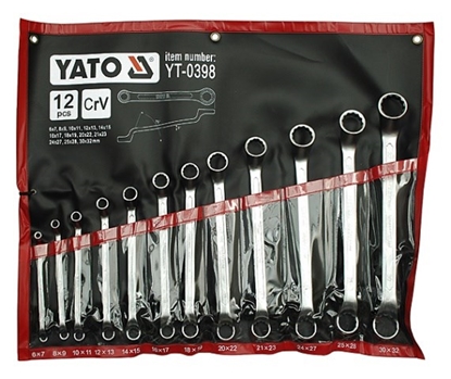 Picture of YATO SATIN BENT RING WRENCHES 12 pcs. 6-32mm CASE 0398