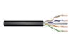 Picture of Kabel teleinformatyczny instalacyjny zewnętrzny żelowany kat.5e, U/UTP, Fca, drut, AWG24/1, PE, 305m, czarny, szpula