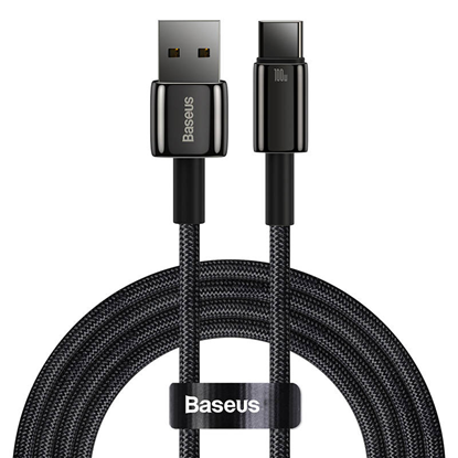 Picture of Kabel USB Baseus USB-A - USB-C 2 m Czarny (CAWJ000101)