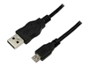 Изображение Kabel USB LogiLink USB-A - microUSB 3 m Czarny (CU0059)