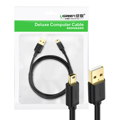 Изображение Kabel USB Ugreen USB-A - USB-B 1 m Czarny (10355B)