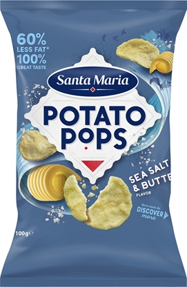 Изображение Kartupeļu čipsi ar jūras sāli un sviestu 100 g, Santa Maria