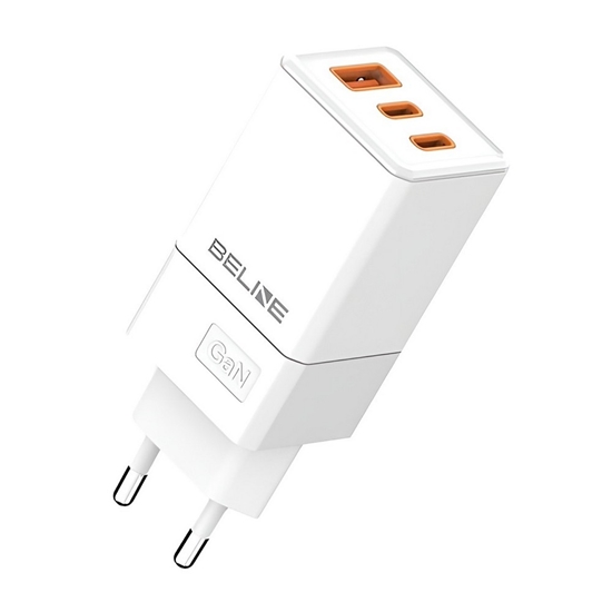 Picture of Ładowarka siciowa 65W GaN 2xUSB-C+USB-A bez kabla Biała 