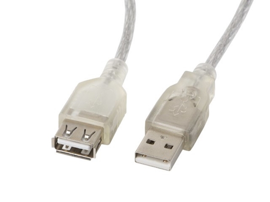 Picture of Lanberg CA-USBE-12CC-0018-TR USB cable 1.8 m USB 2.0 USB A Transparent