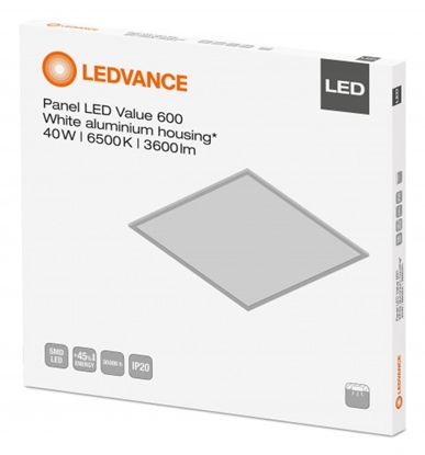Изображение Ledvance LED Griestos iebuvejamais kvadratformas gaismeklis 600x600mm 36W/3000K IP20