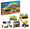 Изображение LEGO City 60391  Contruction Trucks and Wrecking Ball Crane