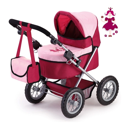 Attēls no Lėlės vaikų vežimėlis BAYER Design Trendy 13014AA gilus Rožinė, Burgundija