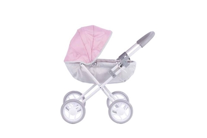 Изображение Lėlių vežimėlis, pilkai rožinis