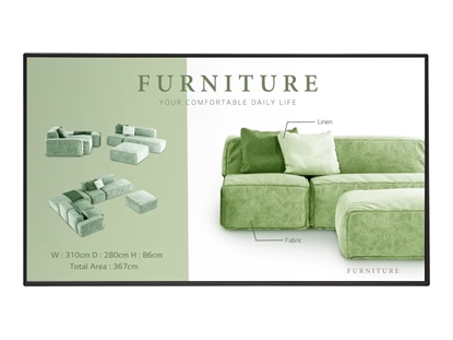 Изображение LG | 55UM5N-H | 55 " | Landscape/Portrait | 24/7 | WebOS | 500 cd/m² | 8 ms | 178 ° | 178 °