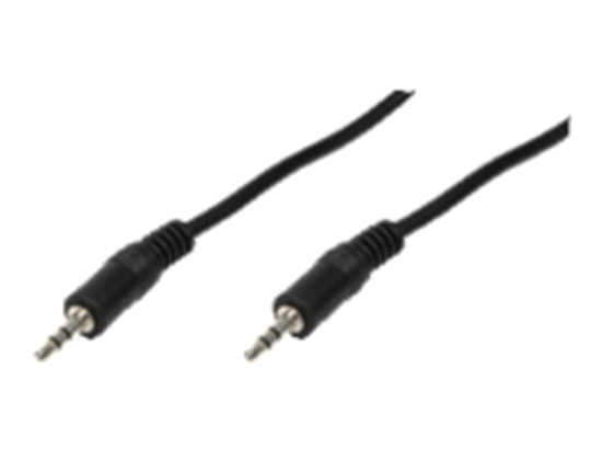 Picture of Logilink Audiokabel 1x 3,5mm -> 1x 3,5mm St/St  3.00m bk