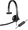 Изображение Logitech USB Headset H570e Headset On-Ear Mono (981-000571)