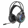 Picture of Manhattan RGB LED Over-Ear USB Gaming Headset, Wired, USB-A Plug, Stereo Sound, Adjustable Microphone, Integrated Volume Control, Color-LED Lighting, 2m Cable, Black