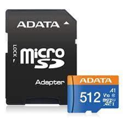 Изображение MEMORY MICRO SDXC 512GB W/AD./AUSDX512GUICL10A1-RA1 ADATA