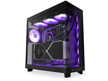 Picture of Case|NZXT|H6 Flow RGB|MidiTower|Case product features Transparent panel|Not included|ATX|MicroATX|MiniITX|Colour Black|CC-H61FB-R1
