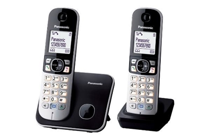 Picture of Panasonic KX-TG6812 DECT telephone Caller ID Black, Silver