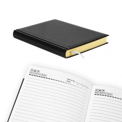 Attēls no Planning notebook Forpus, A5/360, PVC cover, Black, Yellowi pages 0726-191