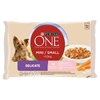 Picture of PURINA One mini delicate - wet dog food - with salmon and rice - 4 x 100g