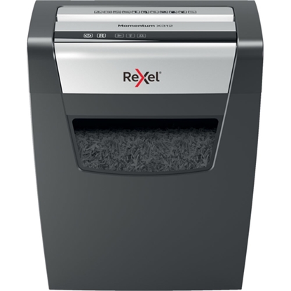 Picture of Rexel Momentum X410 paper shredder Particle-cut shredding Black, Grey