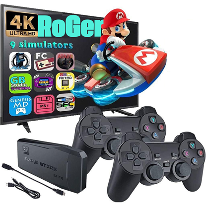 Изображение RoGer Retro Portable Console + 2 Gamepads / 21000 games / HDMI