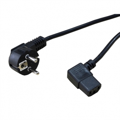 Attēls no Secomp Power Cable, angled IEC Connector, black, 1.8 m