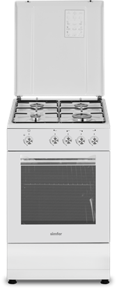 Изображение Simfer | Cooker | 4401SGRBB.1 | Hob type Gas | Oven type Gas | White | Width 50 cm | Depth 55 cm | 49 L