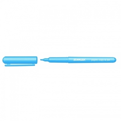 Attēls no STANGER Textmarker Pen, 1-3 mm, blue, Box 10 pcs. 180005900