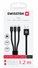 Picture of Swissten 3in1 Textile Data Cable 1.2m