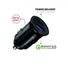 Picture of Swissten Metal Car Charger Adapter with Power Delivery USB-C + Quick Charge 3.0 / 36W For mobile phones and tablets