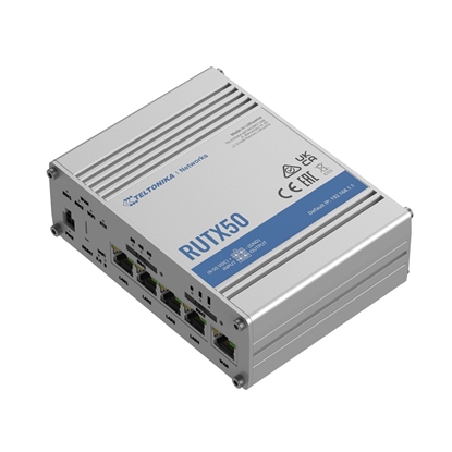 Picture of Teltonika RUTX50 | Profesjonalny przemysłowy router | 5G, Wi-Fi 5, Dual SIM, 5x RJ45 1000Mb/s