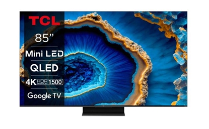 Attēls no TV Set|TCL|85"|4K/Smart|QLED|3840x2160|Wireless LAN|Bluetooth|Google TV|85C805