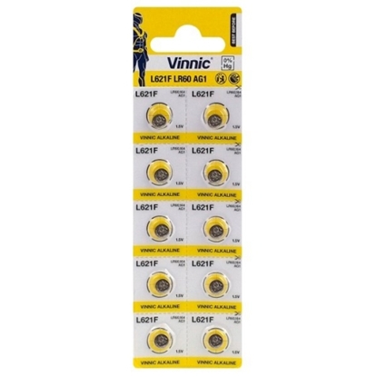 Изображение Vinnic AG1 baterijas blistera iepakojums 1.5v (10 gab.)