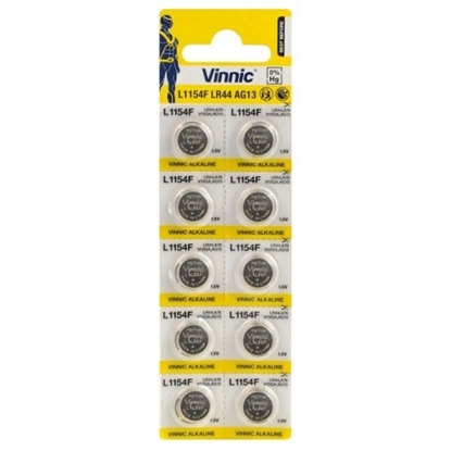 Изображение Vinnic AG13 baterijas blistera iepakojums 1.5v (10 gab.)