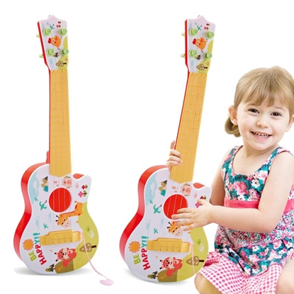 Изображение WOOPIE akustinė gitara vaikams, raudona, 43 cm