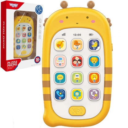 Picture of WOOPIE interaktyvus mobilusis telefonas su garsais, geltonas
