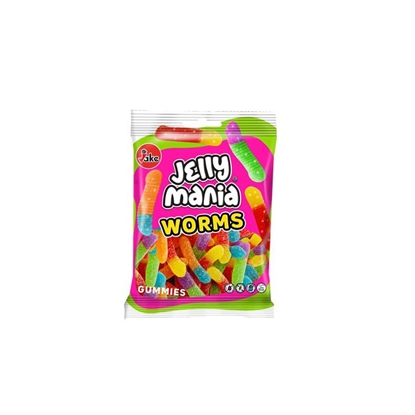 Picture of Želejkonfektes Jakes Jellymania Sour Worms 100g