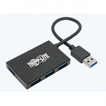 Изображение 4-portowy, smukły, przenośny koncentrator USB-A USB 3.2 Gen 1 Obudowa aluminiowa U360-004-4A-AL 