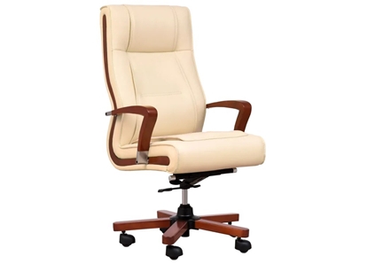 Picture of AMBASSADOR cream leather armchair