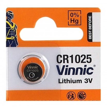Изображение BAT1025.VNC1; CR1025 baterijas Vinnic litija - iepakojumā 1 gb.