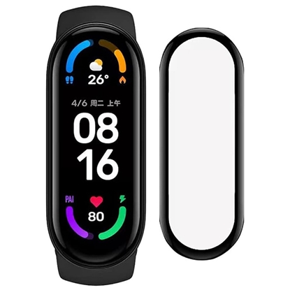 Picture of Bestsuit 9H Nano fleksibls stikls aizsargplēve ekrānam Xiaomi Mi Band 7 Caurspīdīga / Melna