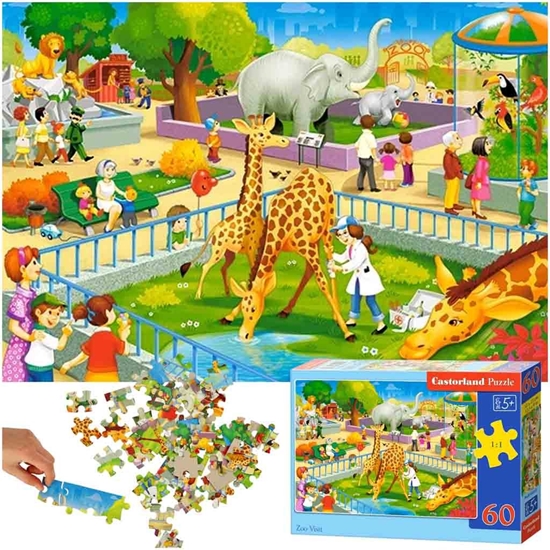 Изображение Castorland Zoo Safari Animals Puzzle 60pcs