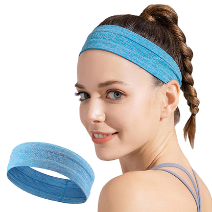 Изображение Elastic fabric headband for running fitness blue