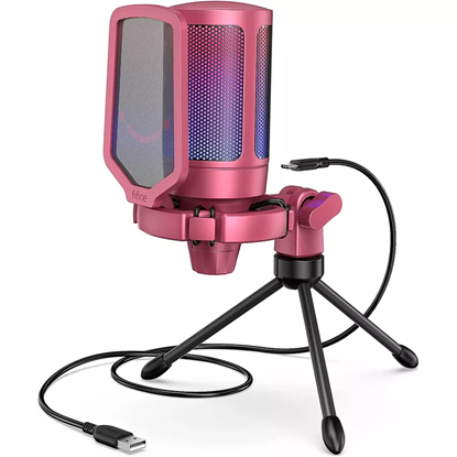 Picture of Fifine AmpliGame A6V RGB mikrofons spēlēm | podkās
