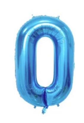 Attēls no Folat Folija 1m gaisa balons Cipars 0 Glossy Blue