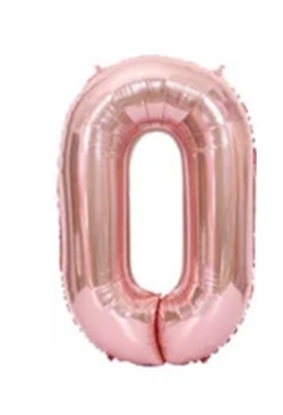 Изображение Folat Folija 1m gaisa balons Cipars 0 Glossy Pink