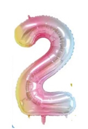 Attēls no Folat Folija 1m gaisa balons Cipars 2 Glossy Colorful