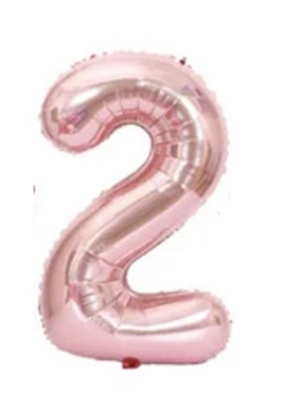 Attēls no Folat Folija 1m gaisa balons Cipars 2 Glossy Pink