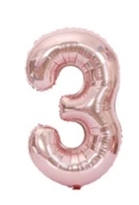 Attēls no Folat Folija 1m gaisa balons Cipars 3 Glossy Pink